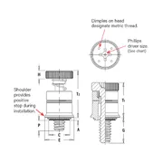Captive Panel Screw, Screw Head, Spring-loaded, Self-Clinching - Unified Type PF7M - Image 2